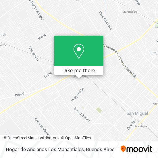 Hogar de Ancianos Los Manantiales map