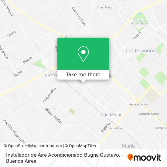 Instalador de Aire Acondicionado-Bugna Gustavo map