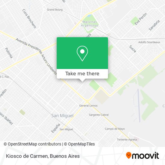 Mapa de Kiosco de Carmen
