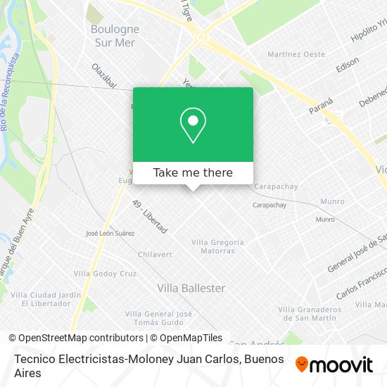 Tecnico Electricistas-Moloney Juan Carlos map