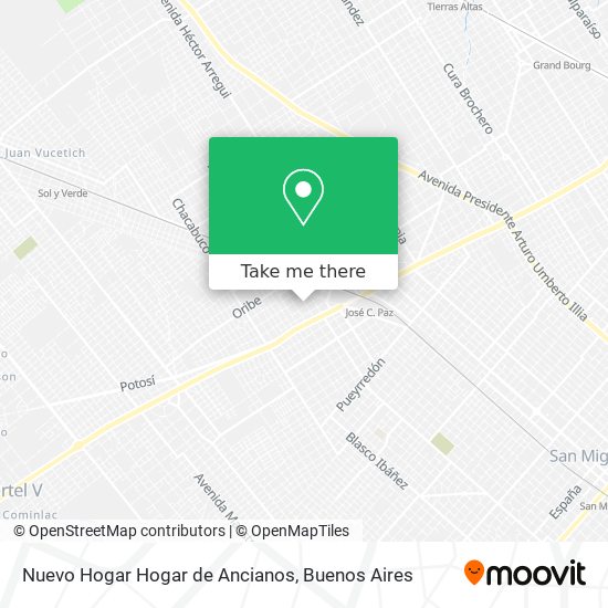 Nuevo Hogar Hogar de Ancianos map