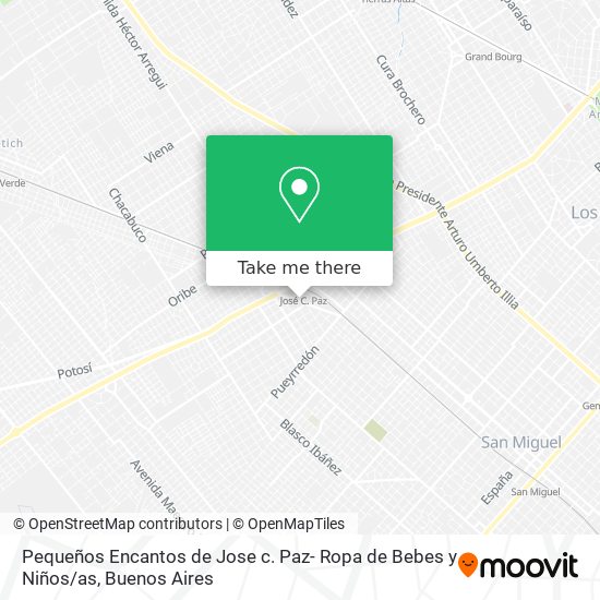 Pequeños Encantos de Jose c. Paz- Ropa de Bebes y Niños / as map