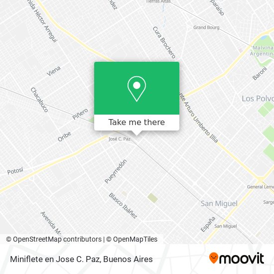 Mapa de Miniflete en Jose C. Paz