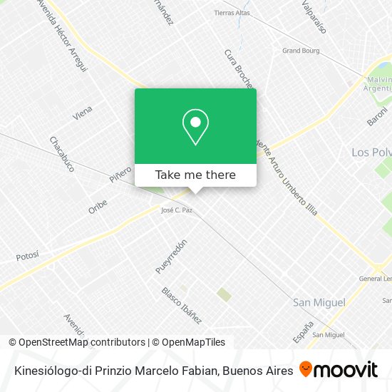 Mapa de Kinesiólogo-di Prinzio Marcelo Fabian