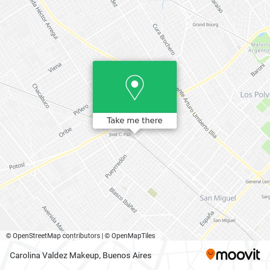 Carolina Valdez Makeup map