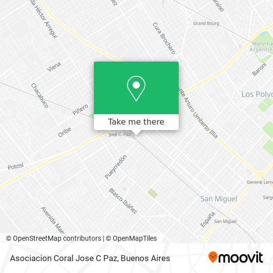 Asociacion Coral Jose C Paz map