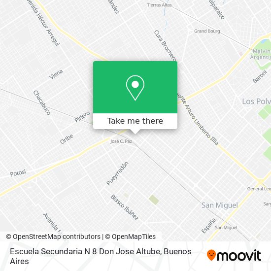 Escuela Secundaria N 8 Don Jose Altube map