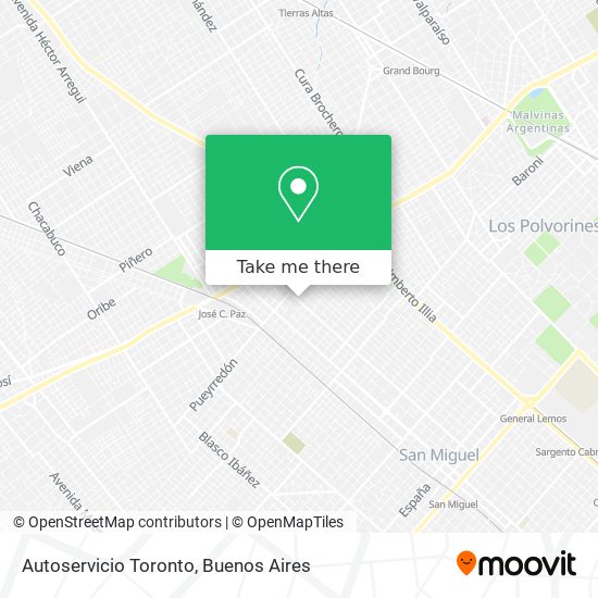 Mapa de Autoservicio Toronto