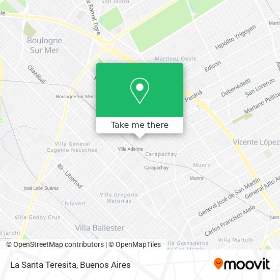 La Santa Teresita map