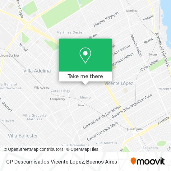 Mapa de CP Descamisados Vicente López