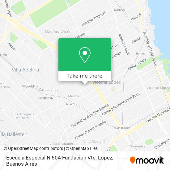 Escuela Especial N 504 Fundacion Vte. Lopez map