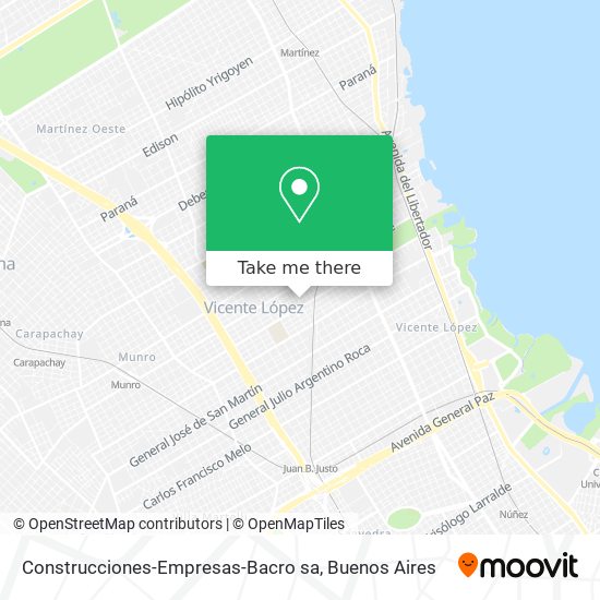 Mapa de Construcciones-Empresas-Bacro sa