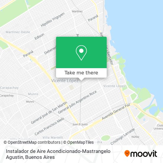 Instalador de Aire Acondicionado-Mastrangelo Agustin map