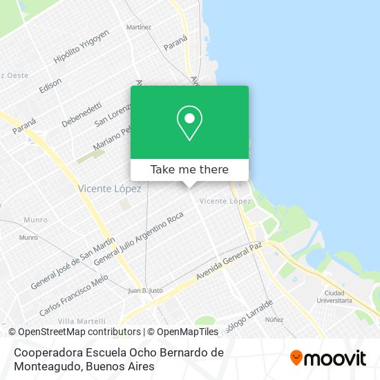 Mapa de Cooperadora Escuela Ocho Bernardo de Monteagudo