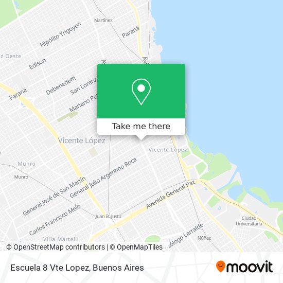 Escuela 8 Vte Lopez map