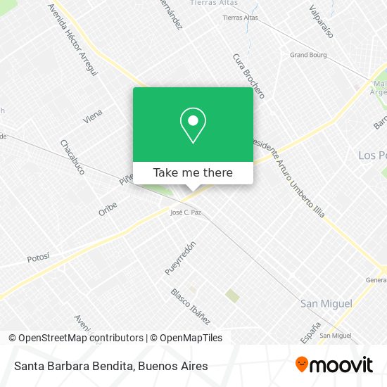 Santa Barbara Bendita map