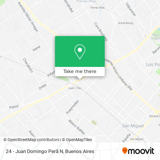 24 - Juan Domingo Perã N map