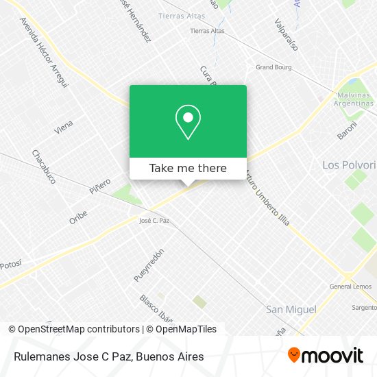Rulemanes Jose C Paz map