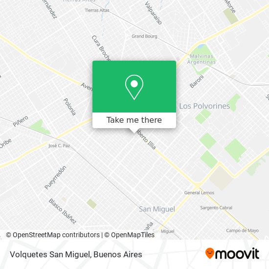 Volquetes San Miguel map