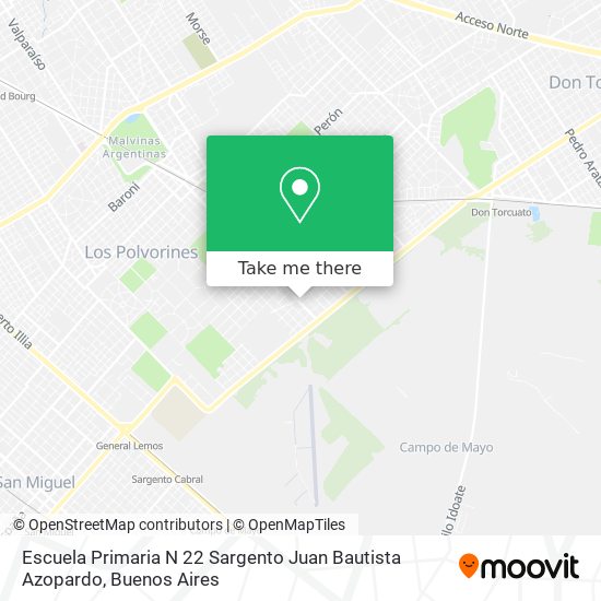 Mapa de Escuela Primaria N 22 Sargento Juan Bautista Azopardo