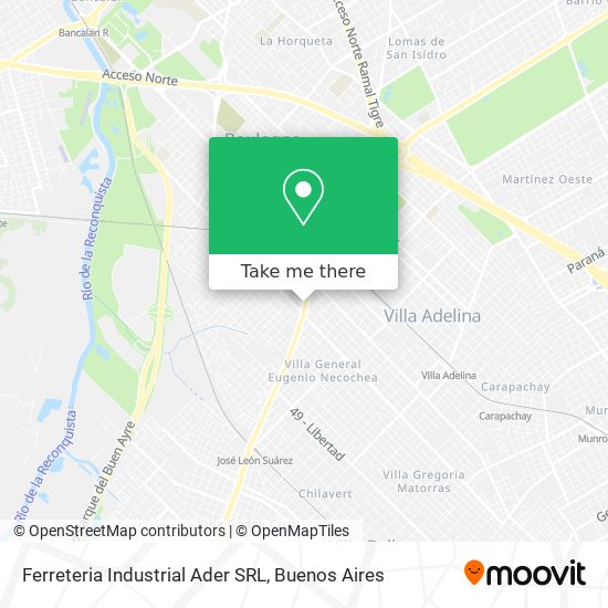 Mapa de Ferreteria Industrial Ader SRL