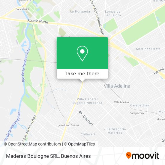 Mapa de Maderas Boulogne SRL