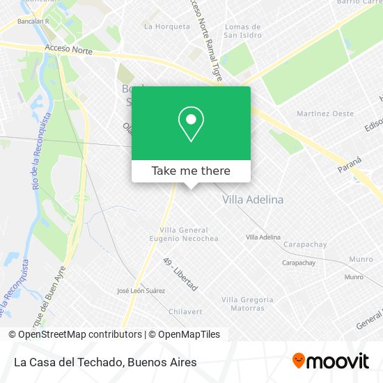 La Casa del Techado map