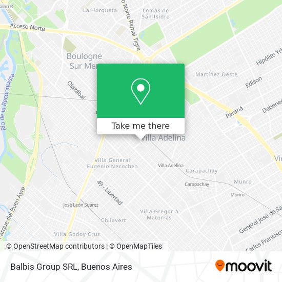 Mapa de Balbis Group SRL