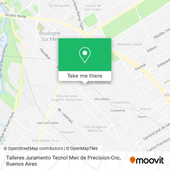 Mapa de Talleres Juramento Tecnol Mec de Precision-Cnc