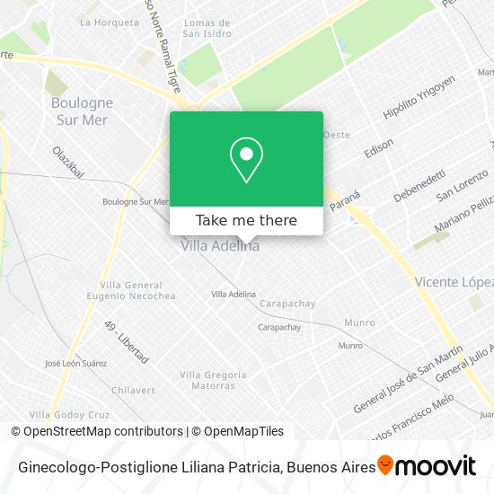 Mapa de Ginecologo-Postiglione Liliana Patricia