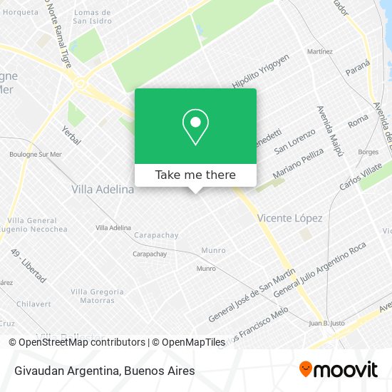 Mapa de Givaudan Argentina