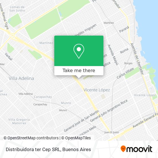 Mapa de Distribuidora ter Cep SRL
