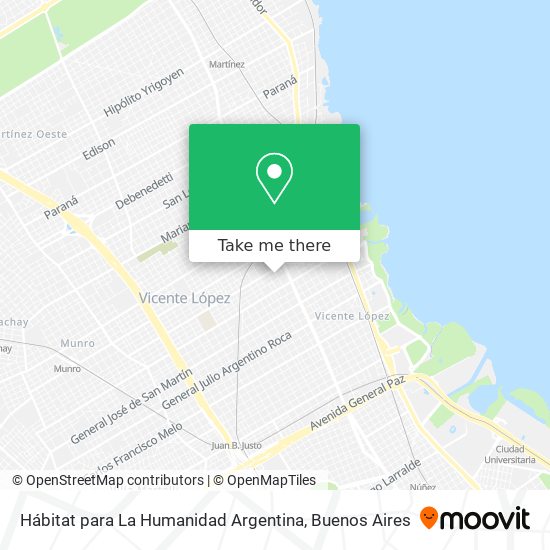 Hábitat para La Humanidad Argentina map