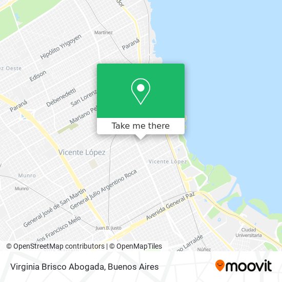 Mapa de Virginia Brisco Abogada