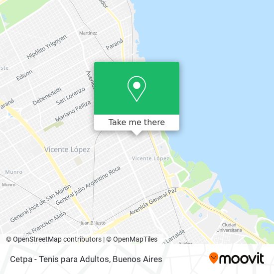 Cetpa - Tenis para Adultos map