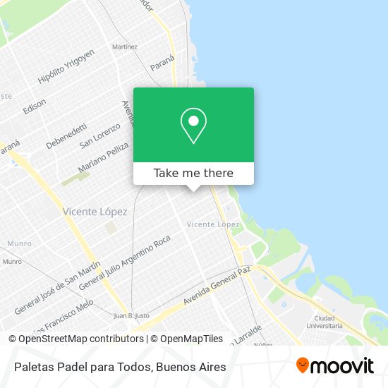 Paletas Padel para Todos map
