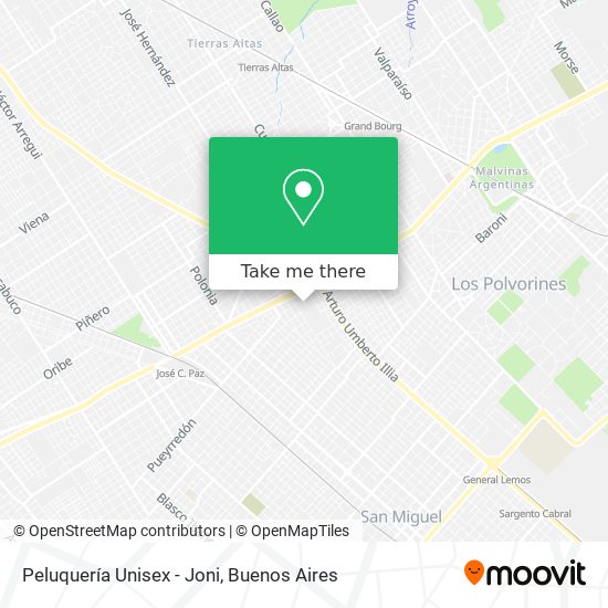 Peluquería Unisex - Joni map