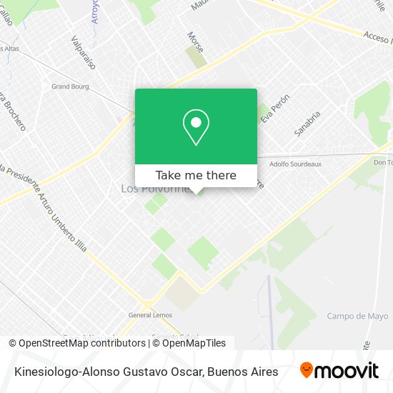 Kinesiologo-Alonso Gustavo Oscar map