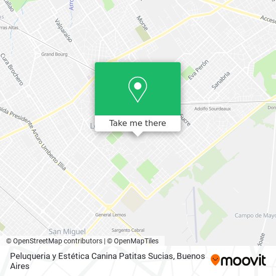 Peluqueria y Estética Canina Patitas Sucias map