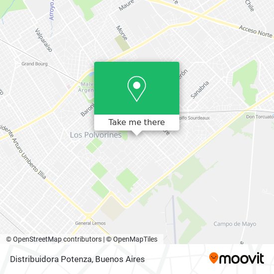 Mapa de Distribuidora Potenza