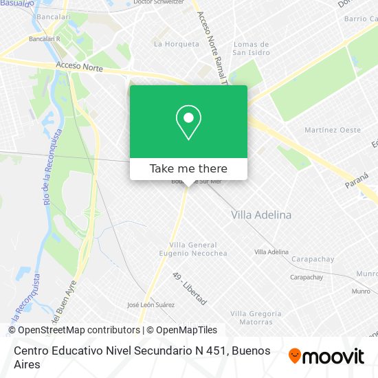 Mapa de Centro Educativo Nivel Secundario N 451