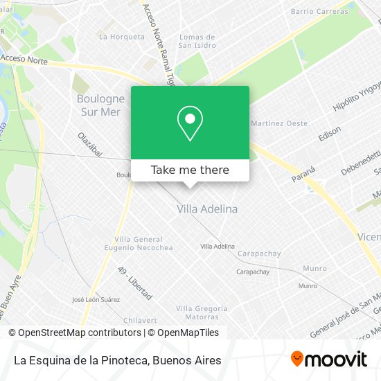 Mapa de La Esquina de la Pinoteca