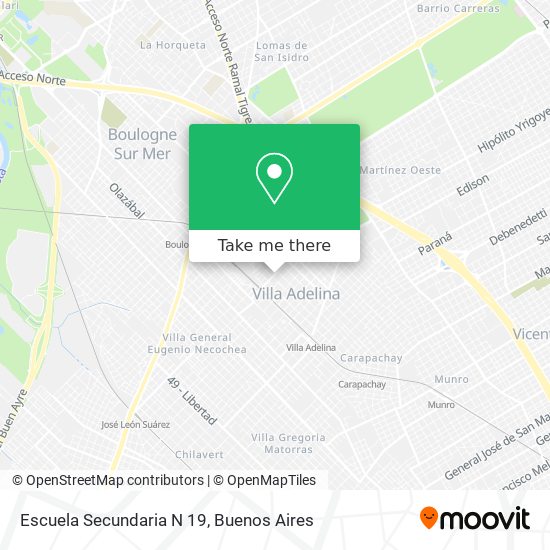 Mapa de Escuela Secundaria N 19