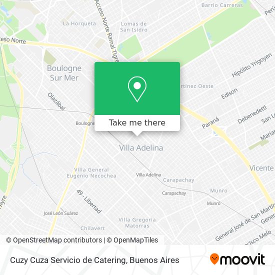 Mapa de Cuzy Cuza Servicio de Catering