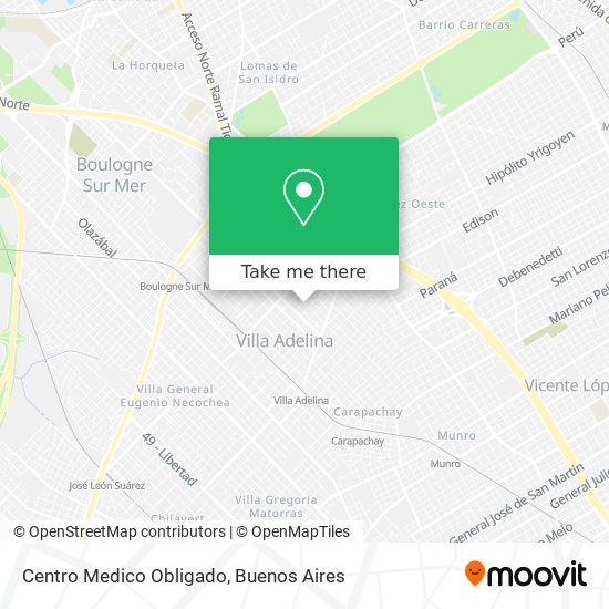 Mapa de Centro Medico Obligado