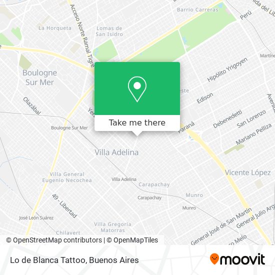 Lo de Blanca Tattoo map