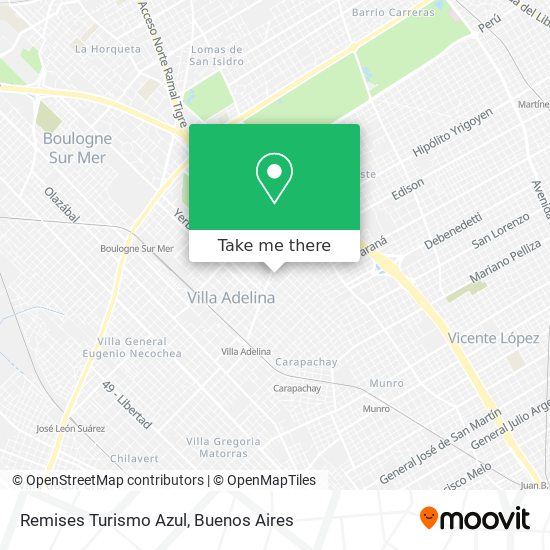 Remises Turismo Azul map