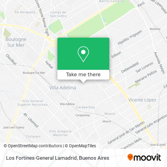 Mapa de Los Fortines-General Lamadrid