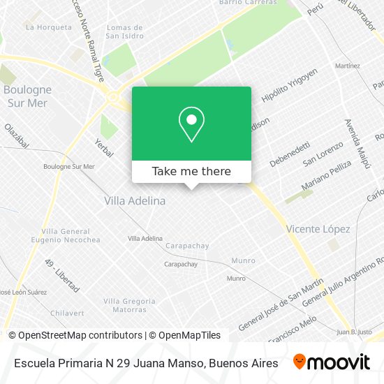 Escuela Primaria N 29 Juana Manso map