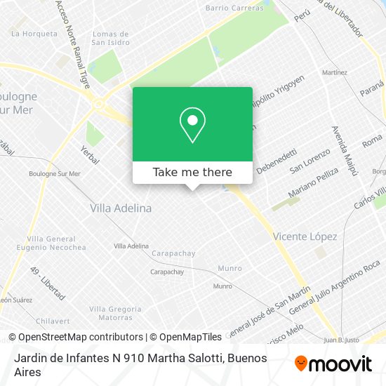 Mapa de Jardin de Infantes N 910 Martha Salotti
